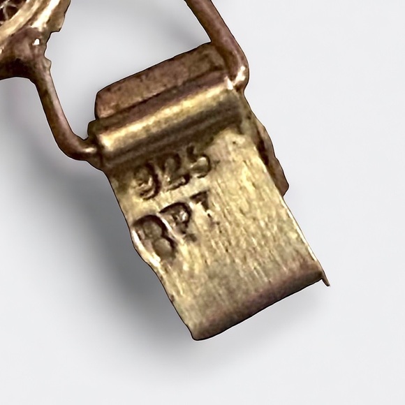 Vintage Cannetille Filigree Sterling Silver Graduated Flower Panel Bracelet - Picture 4 of 4